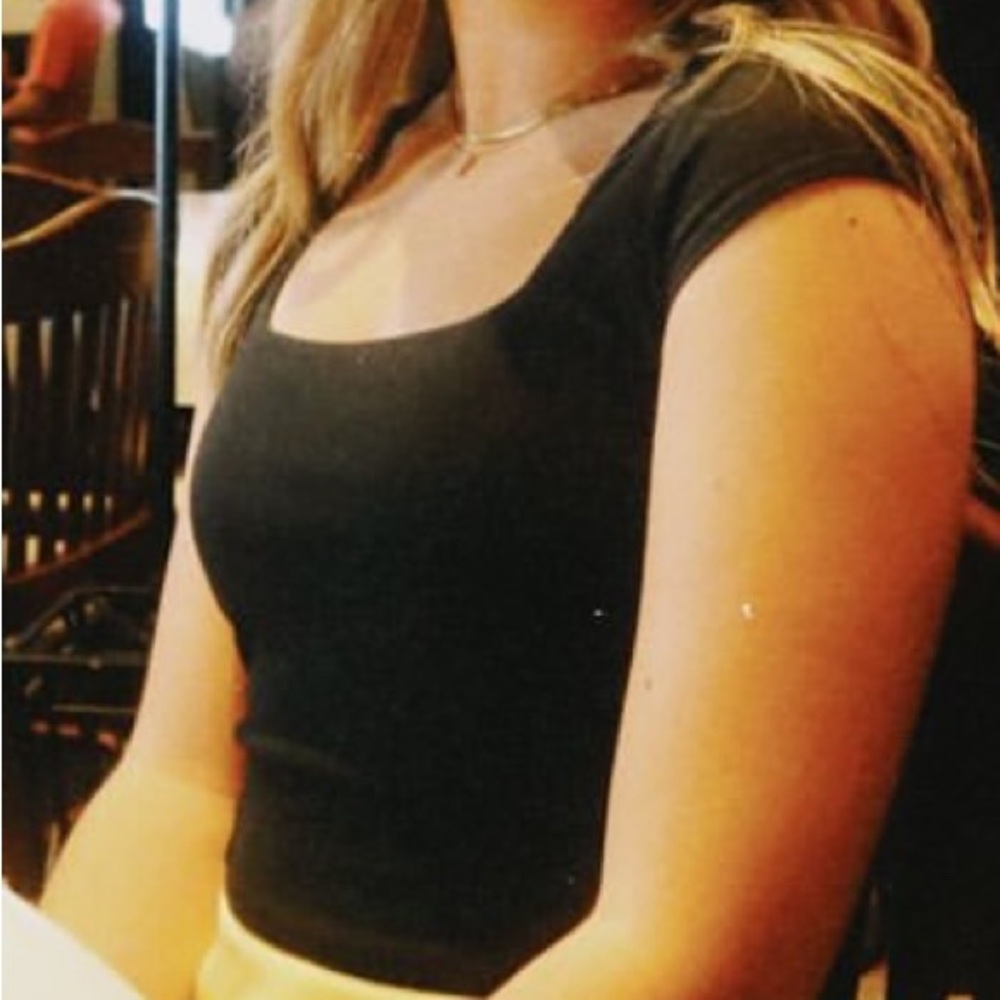 Black and Yellow Sleeveless Top